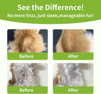 Sensitive skin dog getting massaged with fragrance free pet grooming coat oil