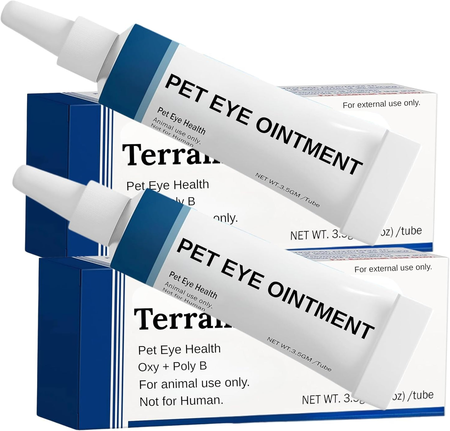 TerraPet Pet Eye Cream front view of the two pack packaging for dogs and cats