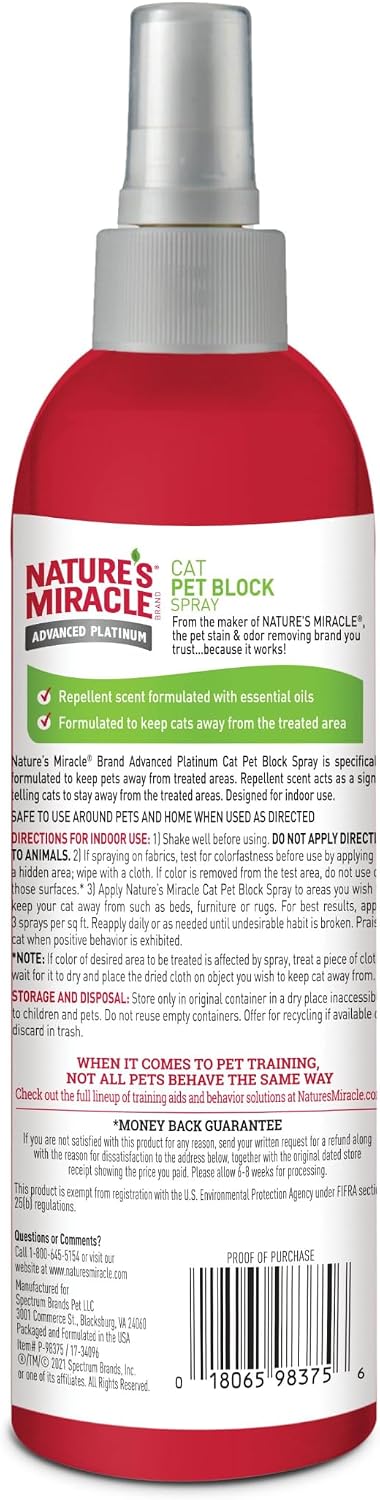 Nature's Miracle 8 Ounce indoor training aid spray for cats