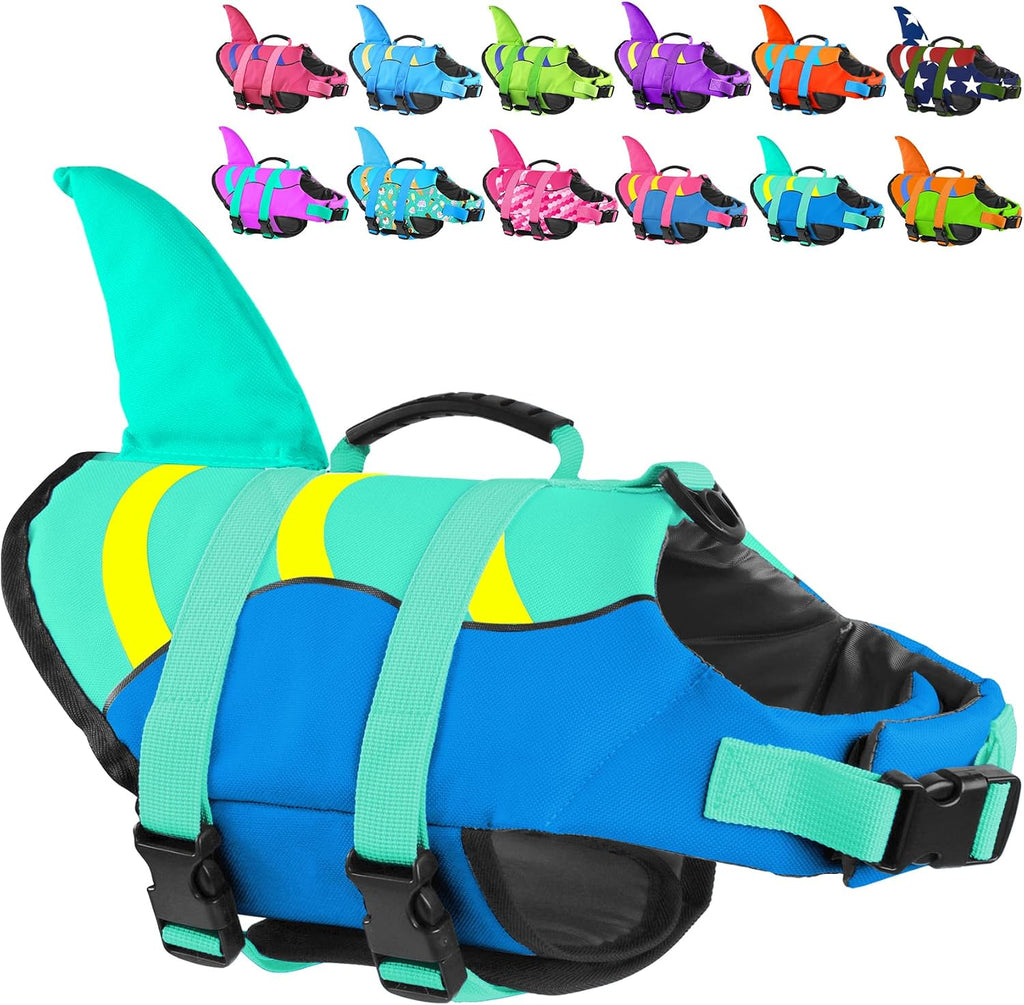 Fragralley Dog Life Jacket Shark, Dog Life Vest Adjustable Ripstop, Dog Swimming Safety Vest with Superior Buoyancy & Rescue Handle for Small Medium Large Dogs, Swim, Pool, Beach, Boating - Image 13