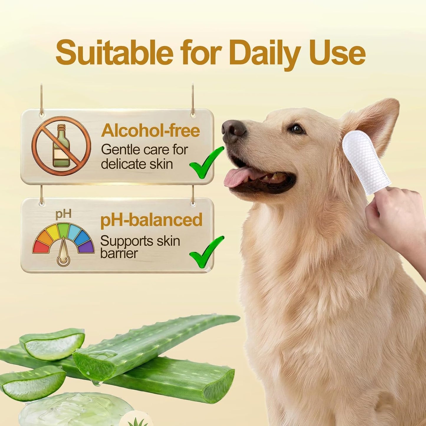 Texture of Aaihe pearl pattern pet ear wipes