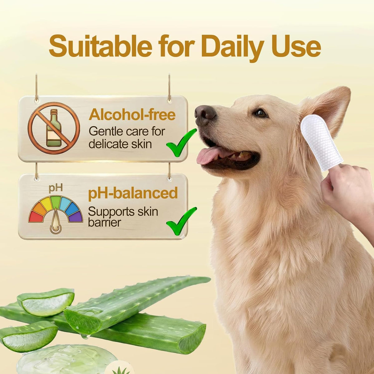 Texture of Aaihe pearl pattern pet ear wipes