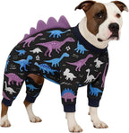 LovinPet Large Dog Pajamas, Four-Leg Stretch Onesie Bodysuit, Lightweight UV-Shielding Pajamas, Anti-Lick Calming Recovery Suit for Surgery, 3D Dino Wing Design with Soft Spikes Blue Purple XL - Image 12