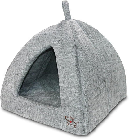 Best Pet Supplies Cat Bed for Indoor Cat, Domed Tent House with Removable Pillow, Covered Cat Cave for Small Dog, Puppies and All Breeds of Cats - Gray, 16 x 16 x H:16" - Image 15
