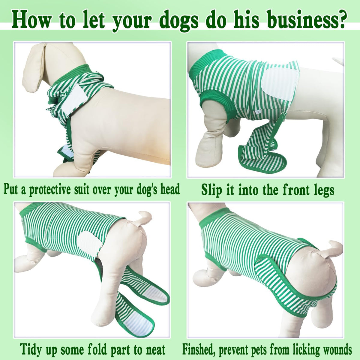 Karoku surgical pet onesie alternative to dog cone of shame back view
