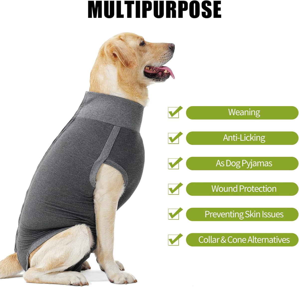 Dotoner dog surgical post-operative wear for male and female pet protection