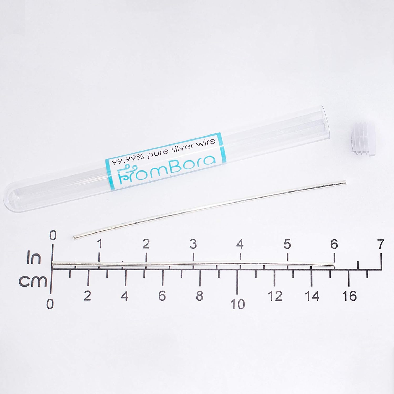 FromBora Colloidal Silver Generator Wire pair of pure silver rods displayed on a white background.