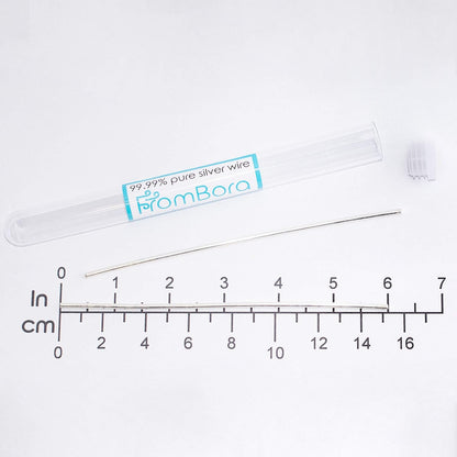 FromBora Colloidal Silver Generator Wire pair of pure silver rods displayed on a white background.