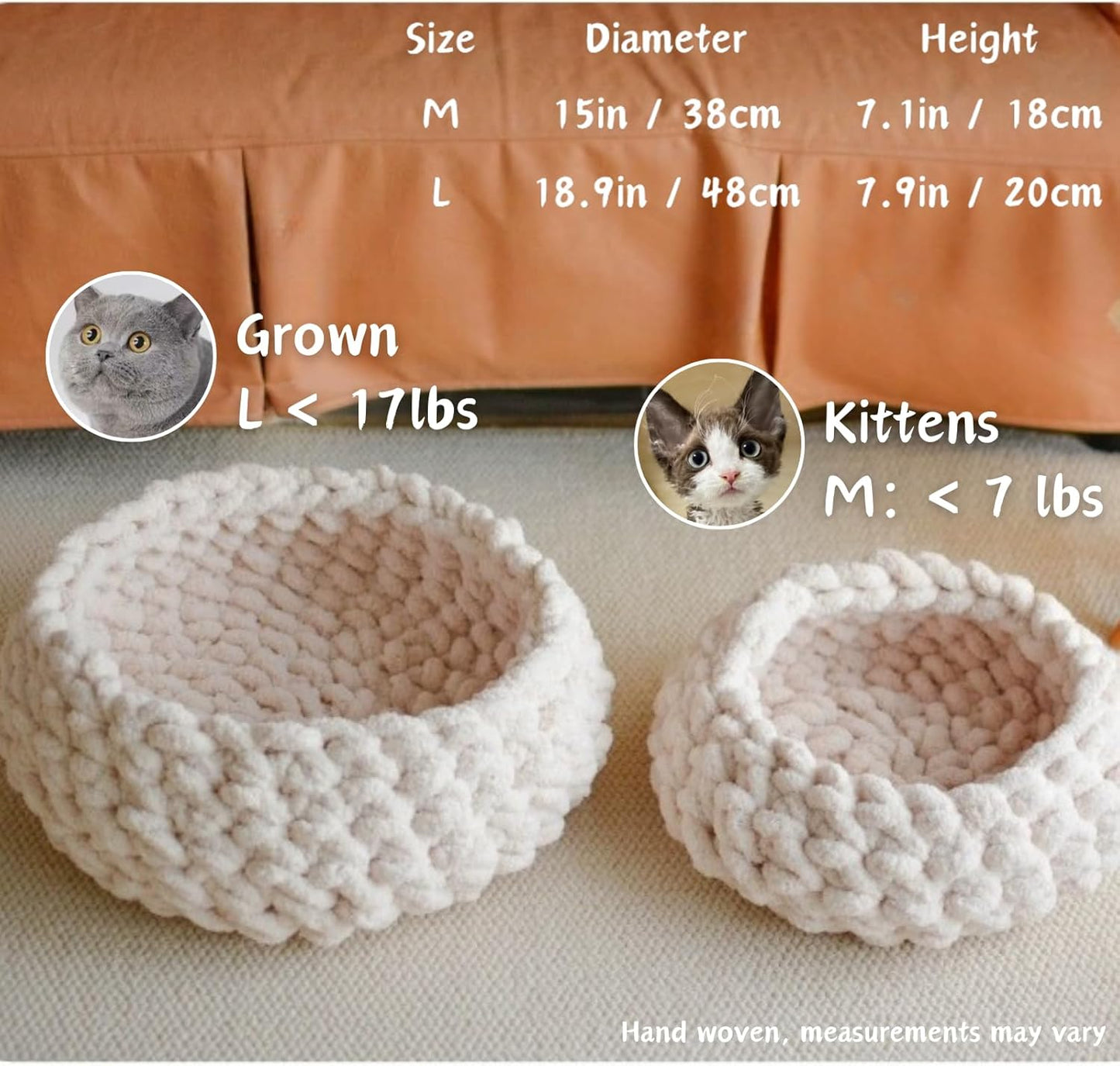 Grayish blue cat nest bed placed in modern living room