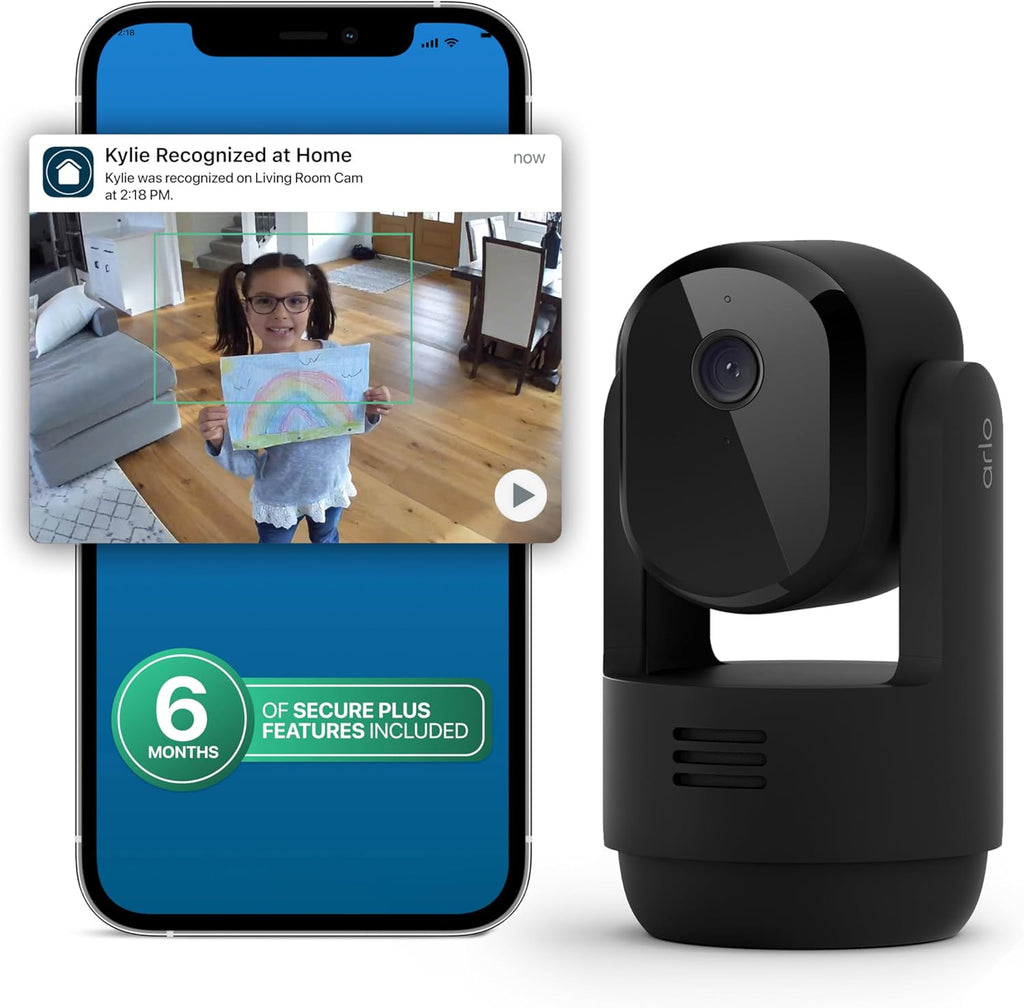Arlo Essential Indoor Pan Tilt Security Camera 2K (2025 Release) - Wired Plug-in Power, Person Recognition, Animal Detection, Animated Preview, 1-Month Secure Plan, Auto Motion Tracking, 2 Cam, White - Image 9
