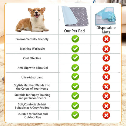 Frinza washable dog pee pads with pet hair gloves