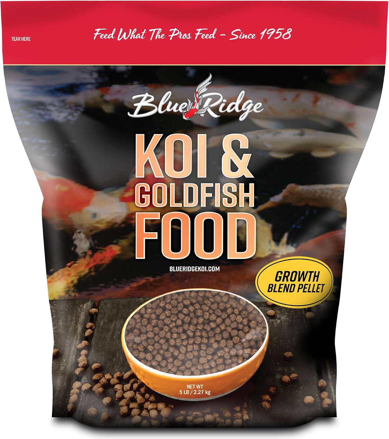 Blue Ridge Koi Fish Food 2lb - Koi Food 3/16" Large and Mini Blend Growth Formula, Goldfish Food, Premium Fish Food for Ponds, Ponds Fish Food, Floating Pond Pellets - Image 10