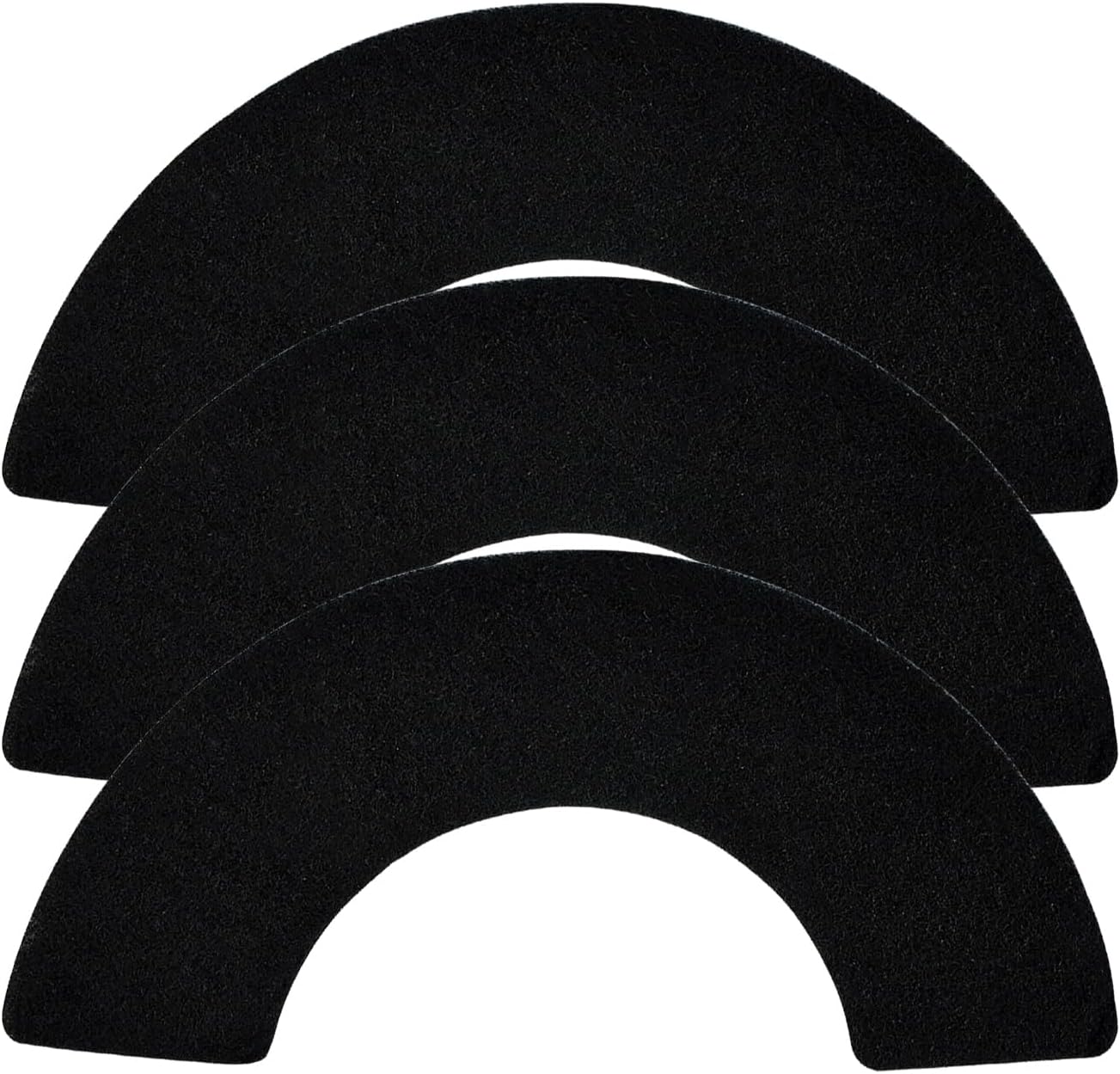 Hymsqn3 replacement carbon filter front view showing semi-circular activated charcoal pad.