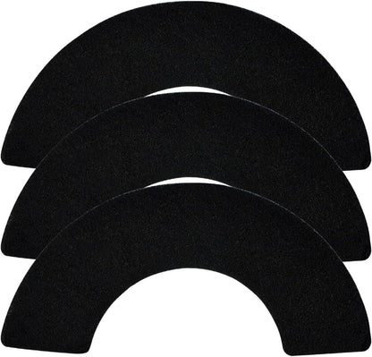 Hymsqn3 replacement carbon filter front view showing semi-circular activated charcoal pad.