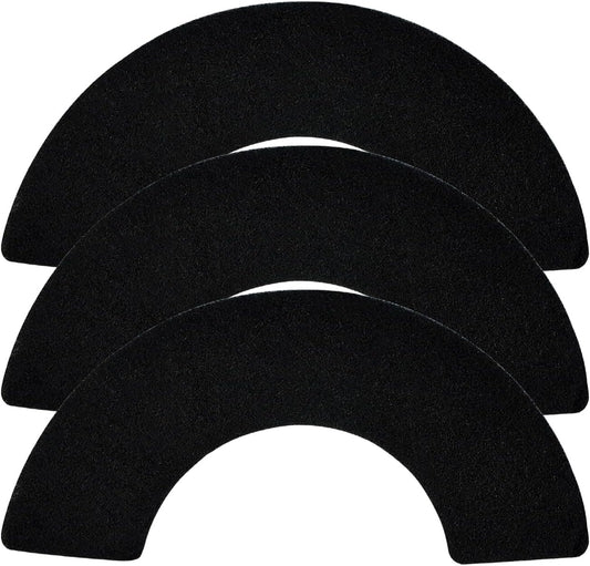 Hymsqn3 replacement carbon filter front view showing semi-circular activated charcoal pad.