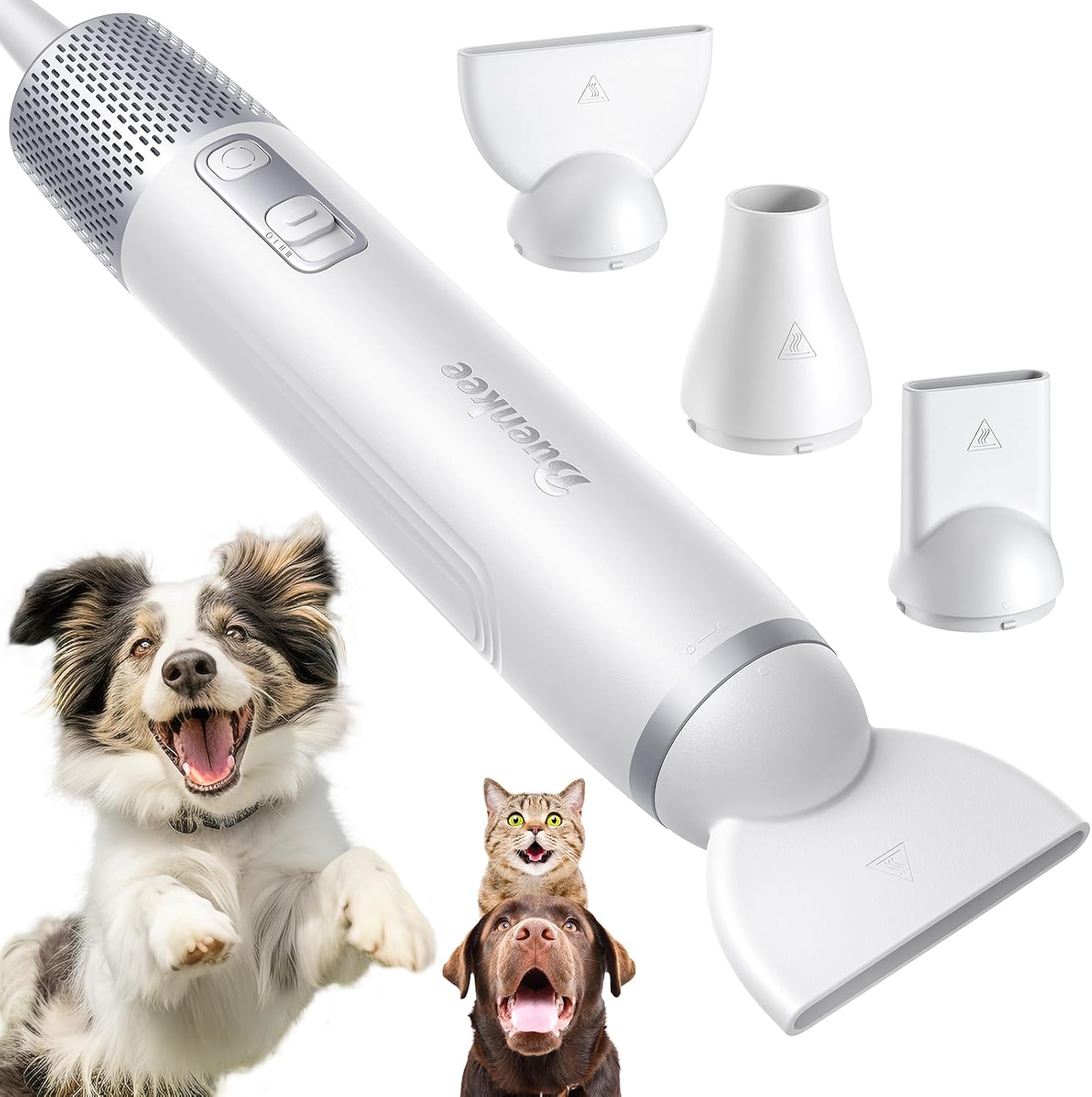Buenkee handheld dog dryer front view white