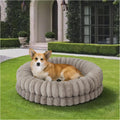 BALANCE Luxury Donut Dog Bed, 30 Inches Round Dog Bed Medium Size Dogs Washable, Orthopedic Calming Dogs Bed for Pets with Anti-Slip Bottom, Oatmeal - Image 1
