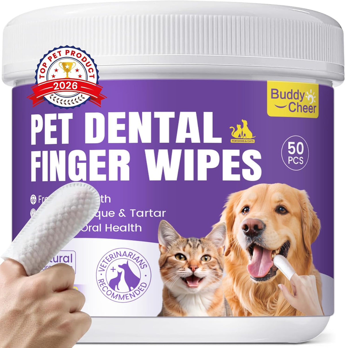 Dog Eye Wipes, Tear Stain Remover for All Dogs & Cats - Hypoallergenic & Deodorizing Eye Wipes for Dogs, Pet Eye Cleaner Wipes with Enzymes for Discharge, Crust, Mucus & Debris, Coconut (100 Ct) - Image 10