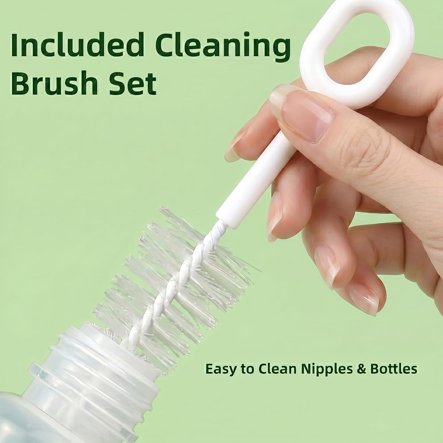 Sadnyy neonate animal care kit illustrating the hygienic cleaning brushes included in the box.