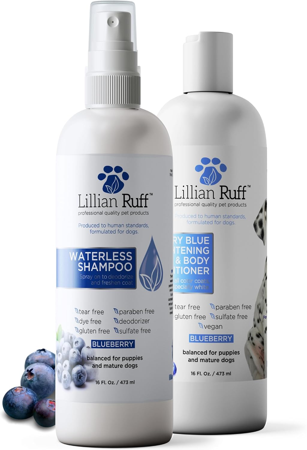 Lillian Ruff PRO Formula Berry Blue Brightening Dog Conditioner - Professional Whitening Conditioner Hydrate Dry Skin, Soften, Detangle, Restore Shine - Provitamin B5, USA Made 16oz - Image 9