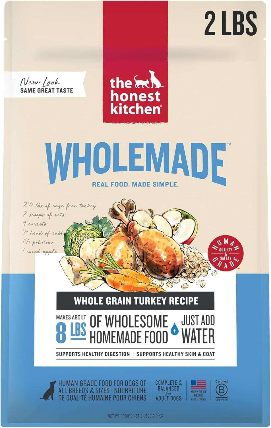 The Honest Kitchen Human Grade Wholemade(TM) Dehydrated Dog Food, Whole Grain Beef and Oat, 10 lb (makes 40lbs) - Image 10