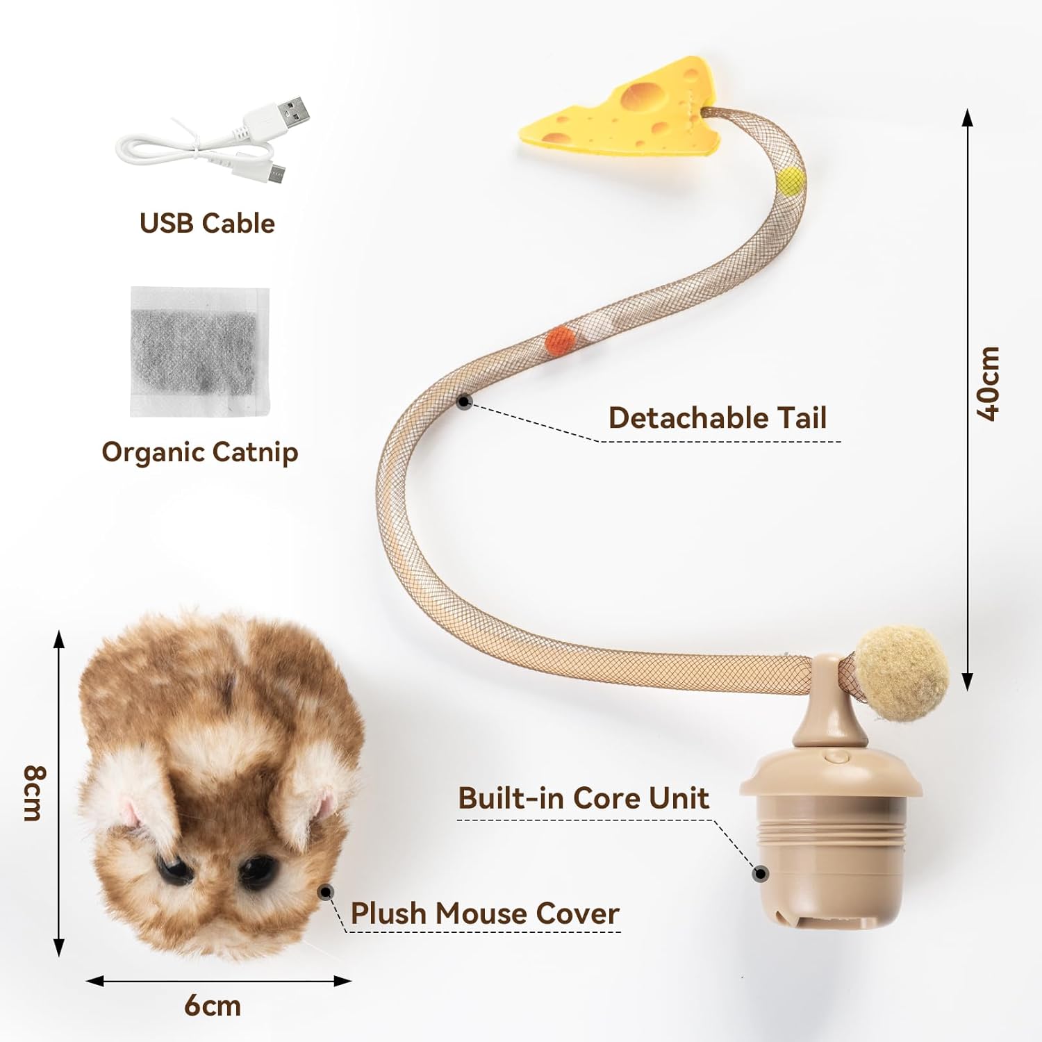 Migipaws interactive rodent toy packaged and ready for indoor kitten playtime.