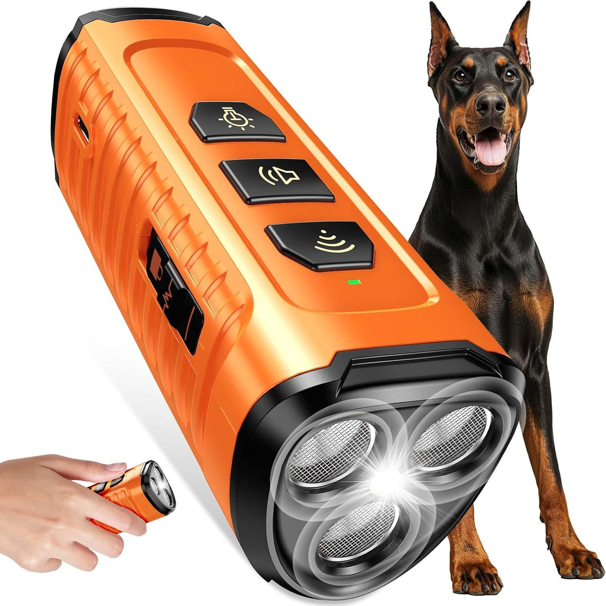 Cbersmg 3X Ultrasonic Dog Bark Deterrent Device front view