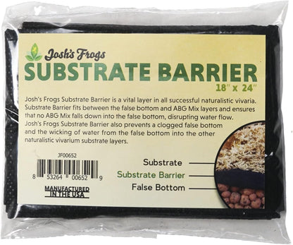 Josh's Frogs Terrarium Substrate Barrier front view packaging for bioactive setups