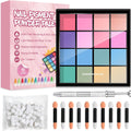 Jaojao RM Beautynails 16 Color Nail Pigment Powder Palette front view palette