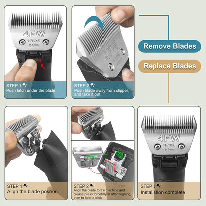 A5 system compatible YAZIYIR wide pet blade showing the dual material heat resistant design