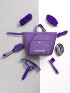 Detailed view of Ueemph professional horse grooming gloves