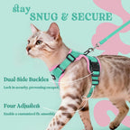 Adjustable straps on Rabbitgoo cat harness and leash set