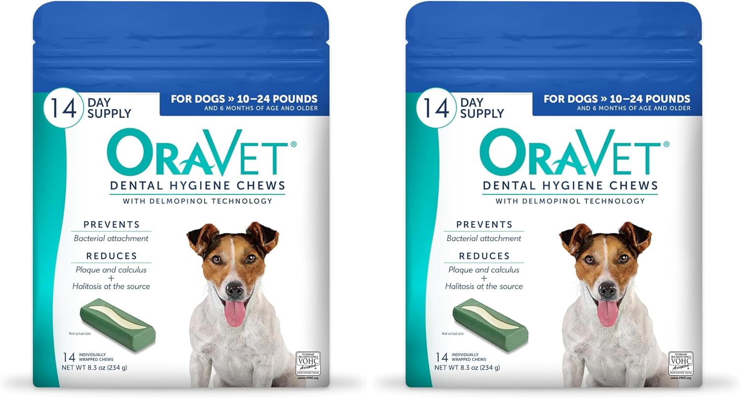 ORAVET Dental Chews for Dogs, Oral Care and Hygiene Chews (Small Dogs, 10-24 lbs.) Blue Pouch, 30 Count - Image 10