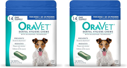 ORAVET Dental Chews for Dogs, Oral Care and Hygiene Chews (Small Dogs, 10-24 lbs.) Blue Pouch, 30 Count - Image 10
