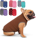 cyeollo 2 Pack Fleece Dog Sweater Stretchy Pullover Soft Dog Jacket with Reflective Stripe Lightweight Sweatshirt Pet Clothes Coats for Small Dogs, Navy & Grey L - Image 11