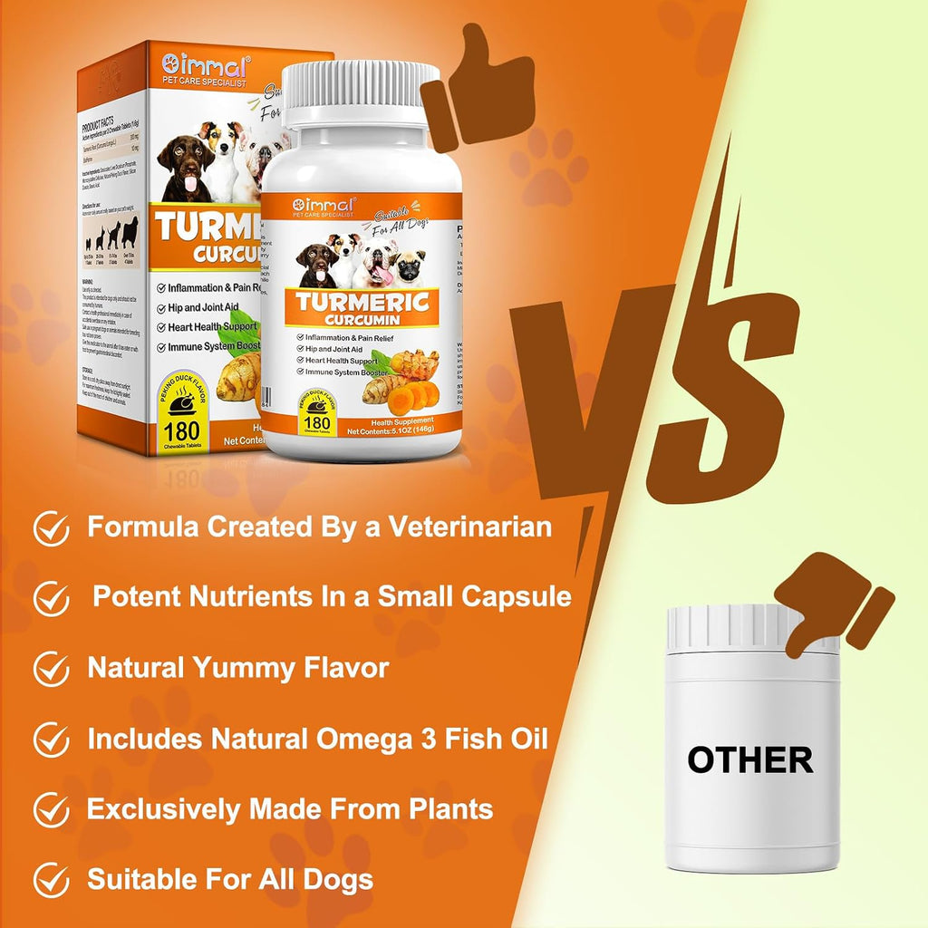 Alivo dog pain relief supplement packaging displaying the 180 tablets quantity