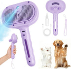 3 in 1 Dog Steam Brush with Storage Rope for Reducing Flying Fur & Static,Removed Dead Skin and Coat,Self Cleaning Pet Steam Brush,Shedding Massaging Grooming for All Type Hair - White - Image 10