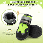 Fishoaky waterproof dog boots with anti slip soles