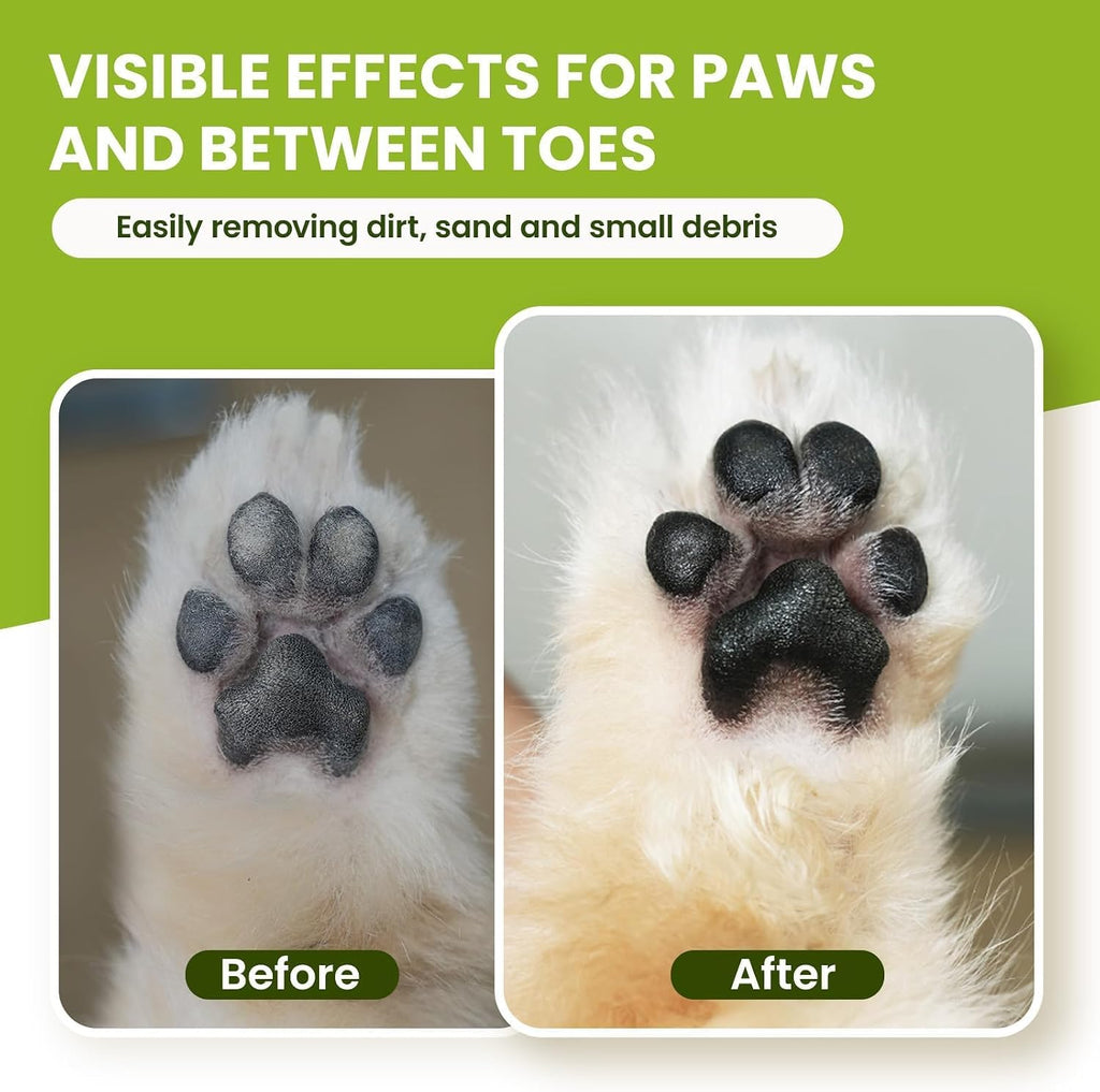 Close up of PawSono silicone bristles for pet paw cleaning