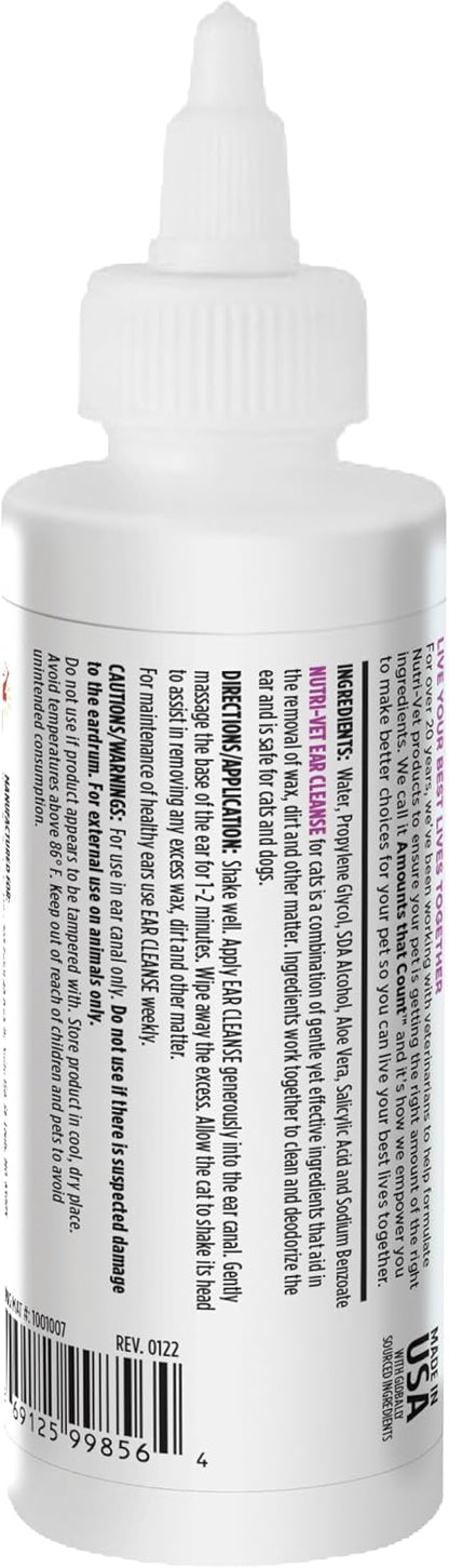 Veterinarian recommended cat ear cleaner by Nutri-Vet