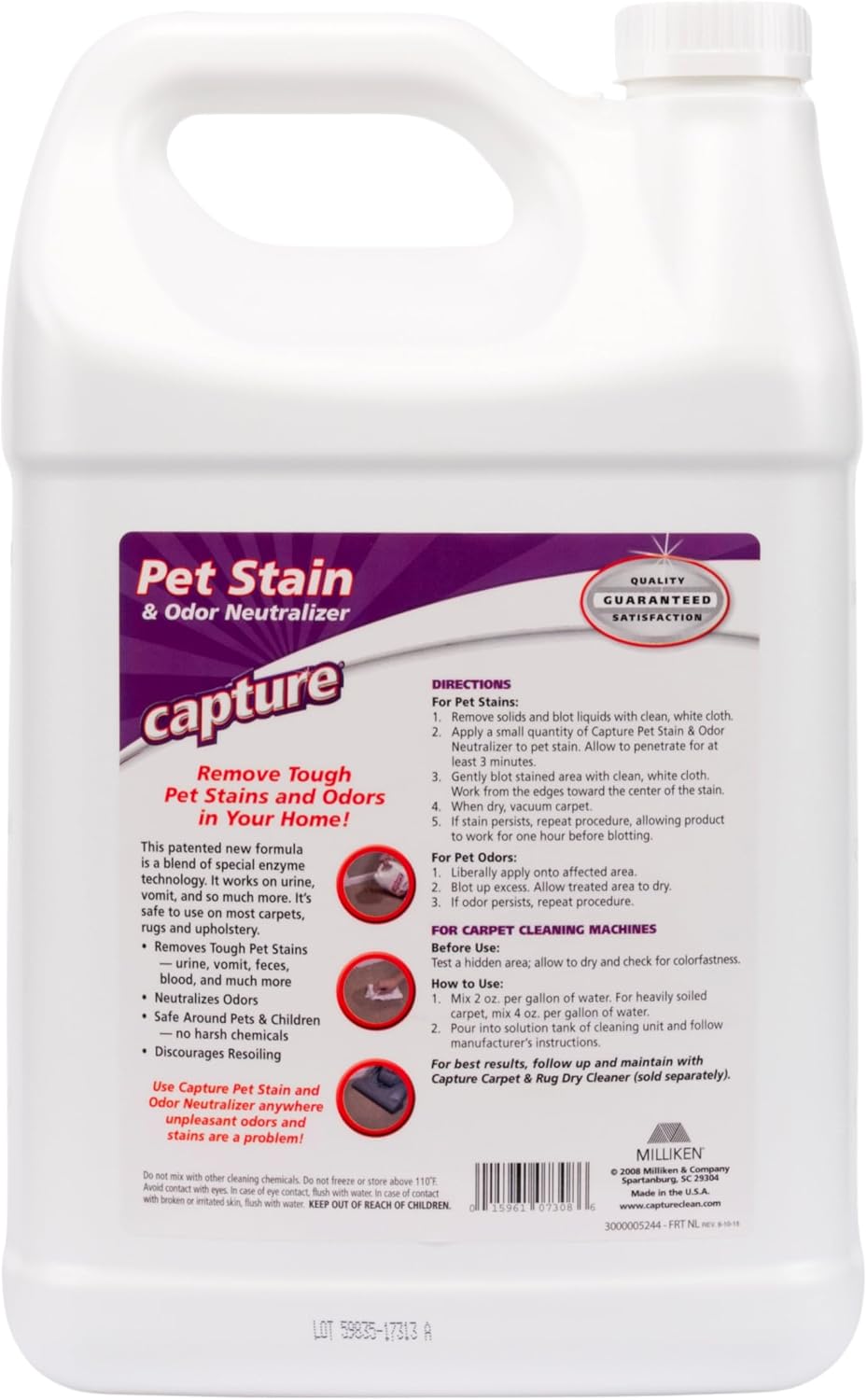 Professional grade carpet cleaner spray for pet accidents