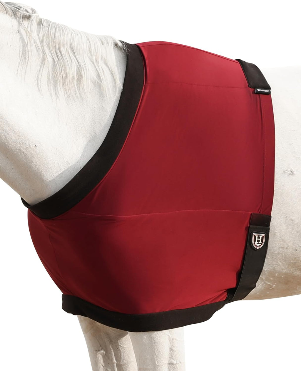 Harrison Howard horse shoulder protector guard fitted under a stable blanket.