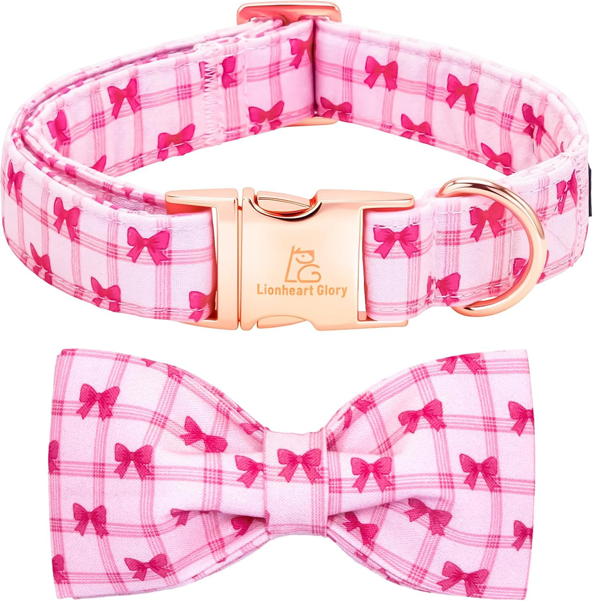 Small dog wearing blue Lionheart Glory duck pattern collar