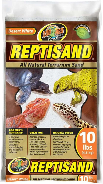 Close up texture of Zoo Med natural red quartz reptile sand