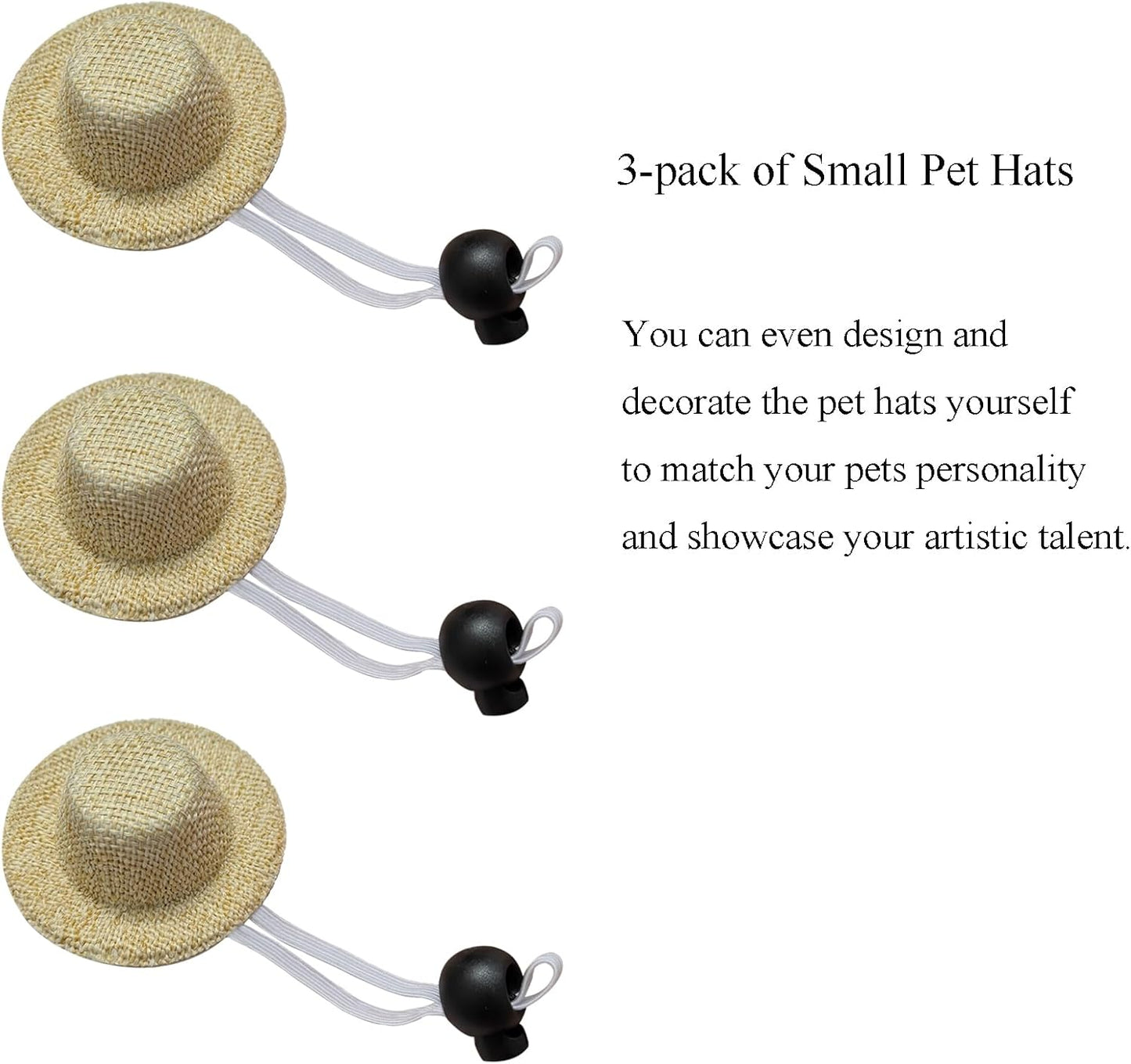 LXLVOUEG hamster and lizard costume straw hat close up view.