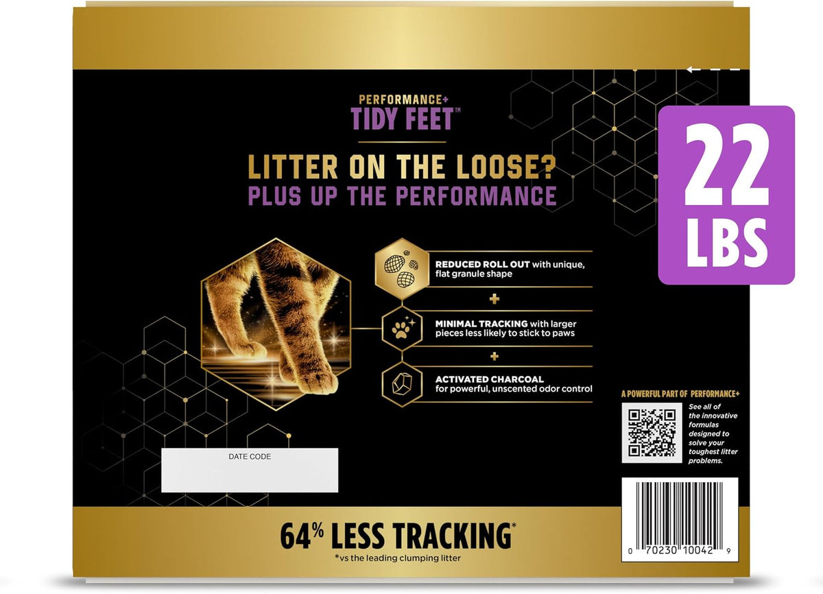 Purina Tidy Cats Performance Plus Feet Unscented Low Tracking, Clumping, Odor Control Kitty Litter - 22 lb. Box - Image 9