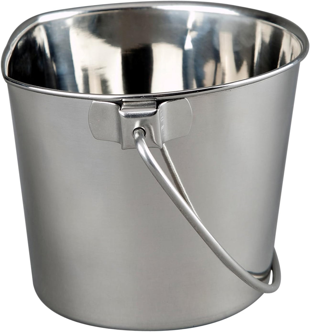 Advance Pet Products 2 Quart Heavy Duty Stainless Steel Flat Side Bucket | Durable Food & Water Pail for Dogs, Cats, Kennels, Cages and Critter Crates | Multi-Purpose Bucket - Image 12