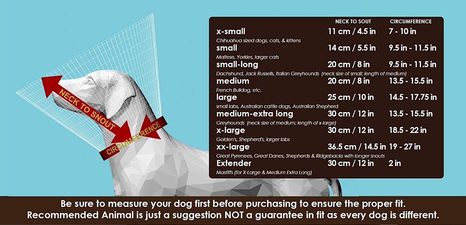 All Four Paws Comfy Cone showing the soft water-resistant padded nylon material