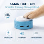 Interactive pet recording buttons set used on home office desk
