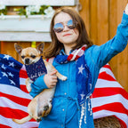 QIRUIMI patriotic puppy outfit accessories fold style view.